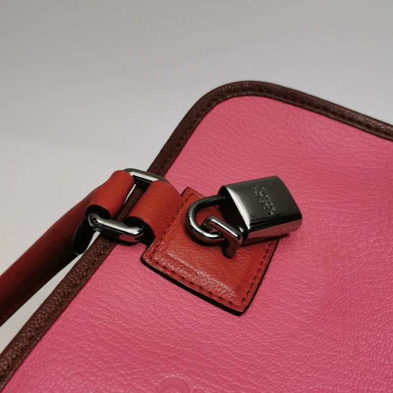 Loewe Amazona羊皮拼色logo標誌加固邊角手提包-11