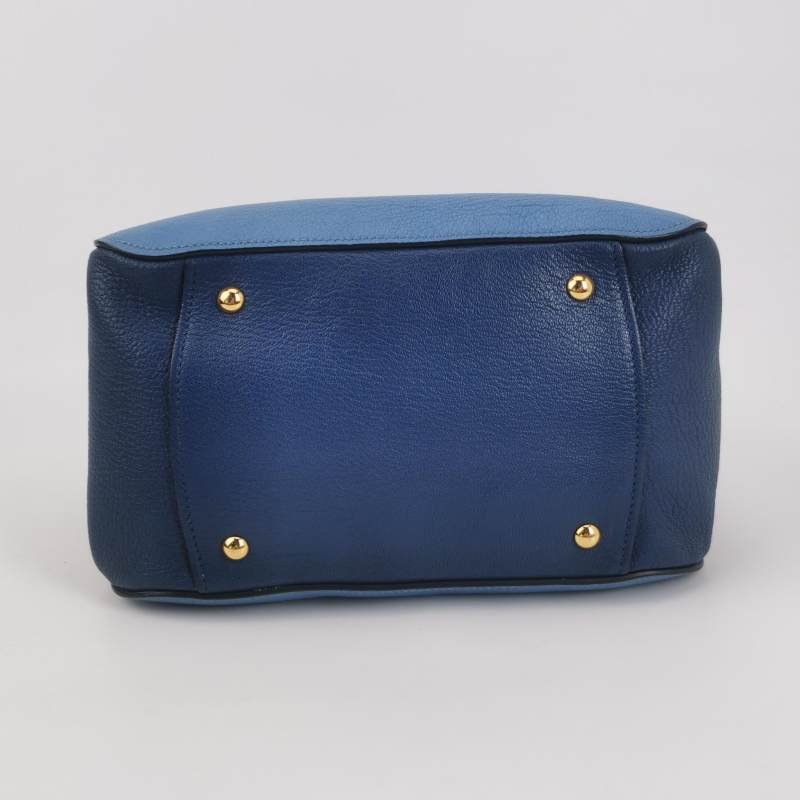 Miu Miu牛皮拼色字母Logo斜挎包單肩包-5