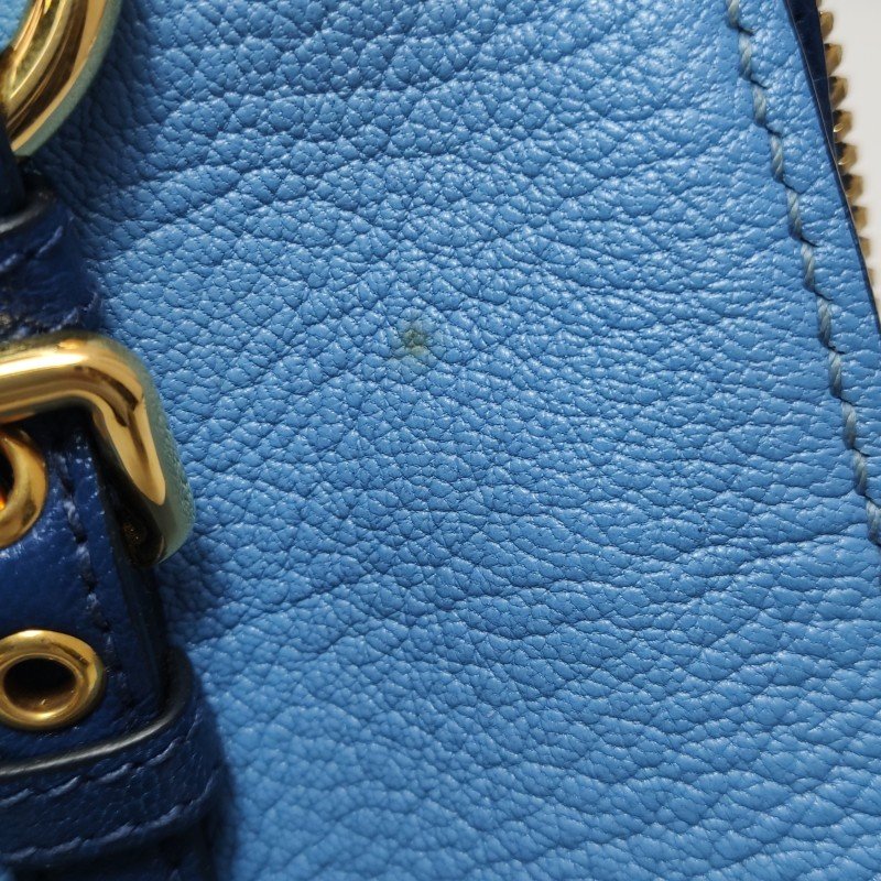 Miu Miu牛皮拼色字母Logo斜挎包單肩包-16