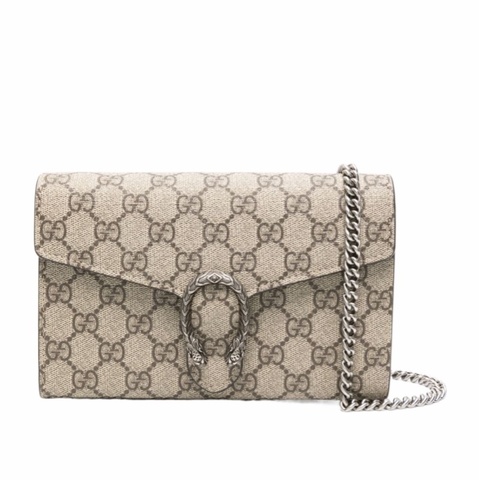 Gucci 女士 Dionysus系列GG Supreme鏈條包均碼碼常規、20cm*6cm*13cm