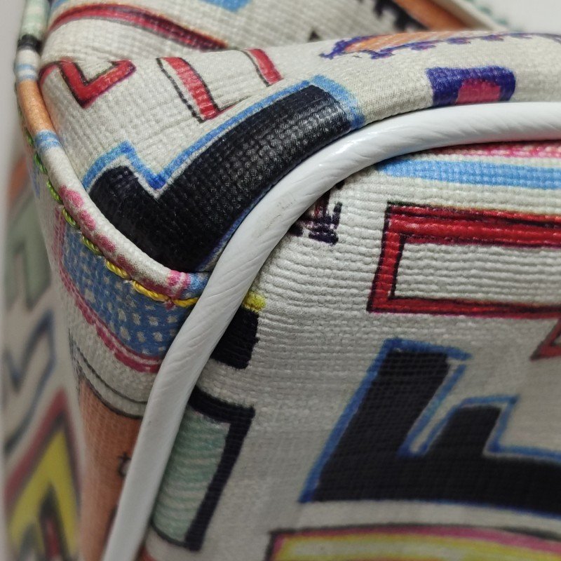 Fendi牛皮雙F老花拉鏈手提包-15