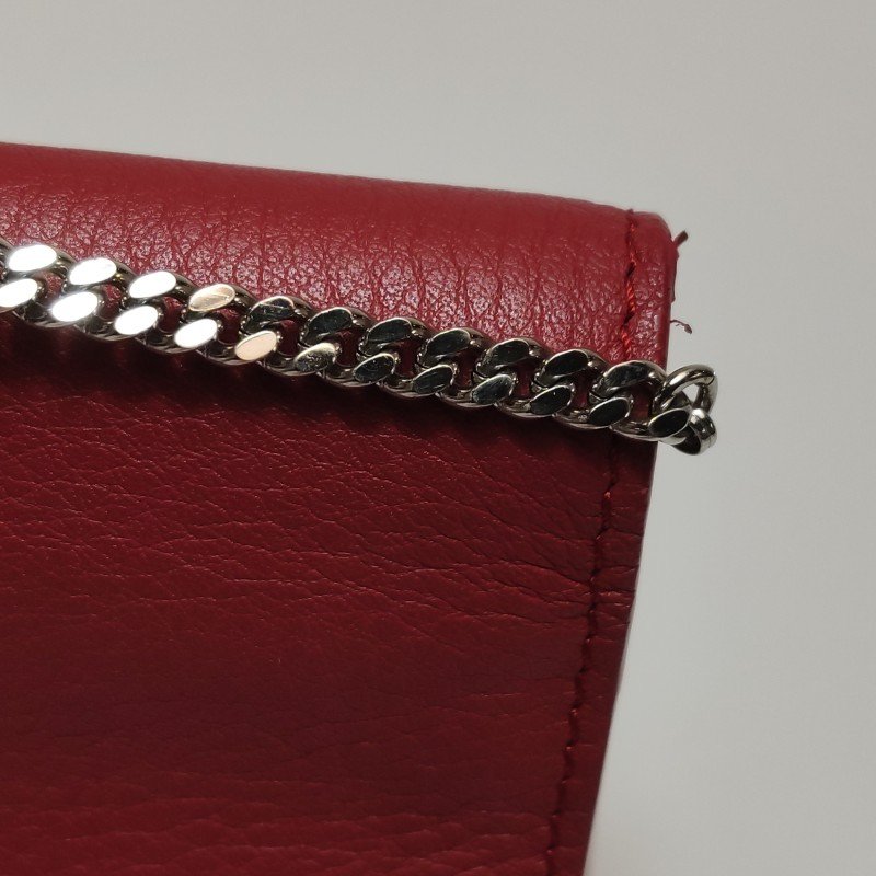 Fendi牛皮純色雙F壓紋金屬徽標斜挎包-13