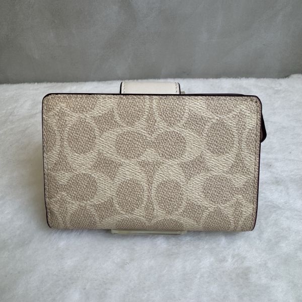 COACH 立體馬車緹花米白中夾-2