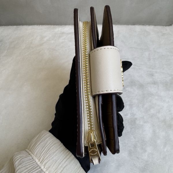 COACH 立體馬車緹花米白中夾-5