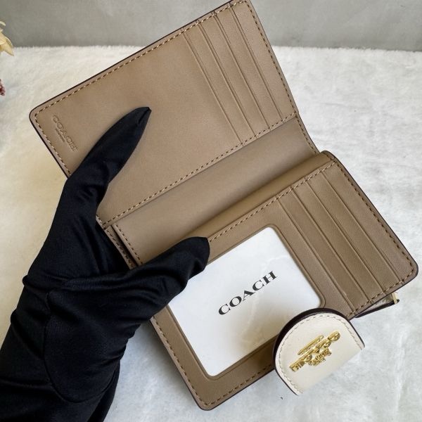 COACH 立體馬車緹花米白中夾-9