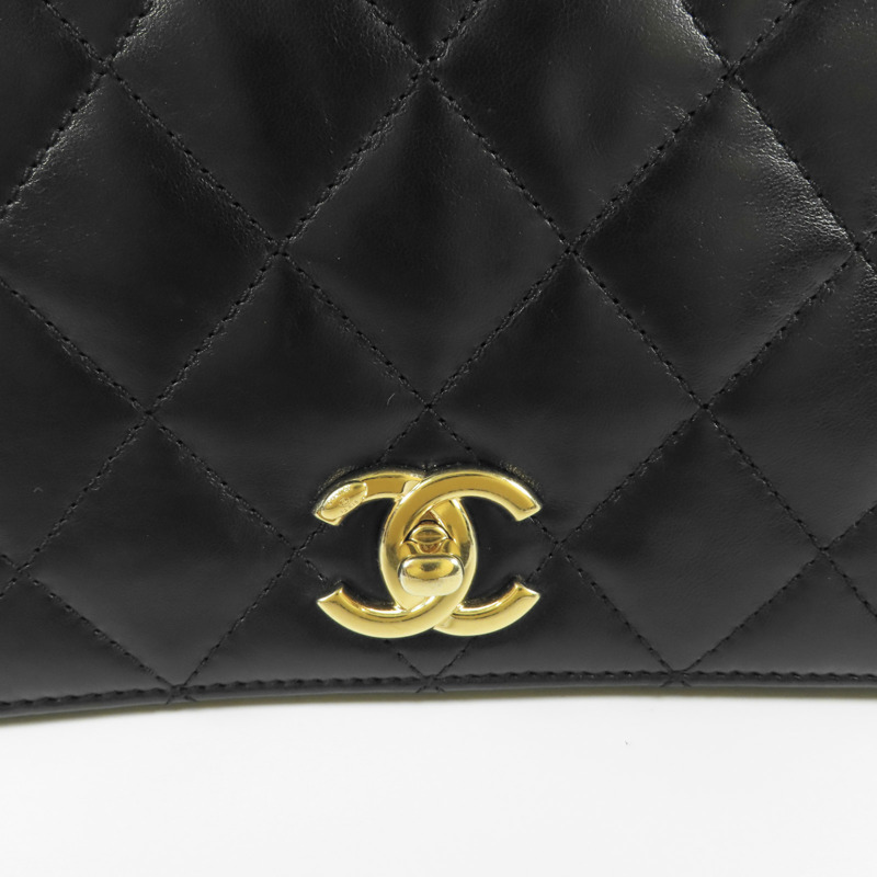 CHANEL 羊皮皮革Matelasse Bag金扣手挽肩背兩用袋-8