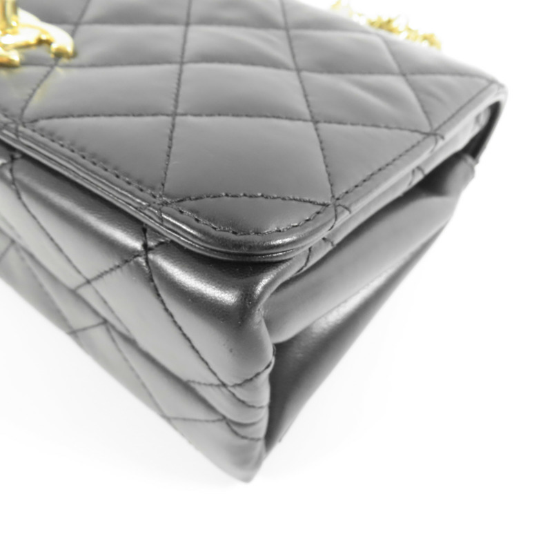 CHANEL 羊皮皮革Matelasse Bag金扣手挽肩背兩用袋-10