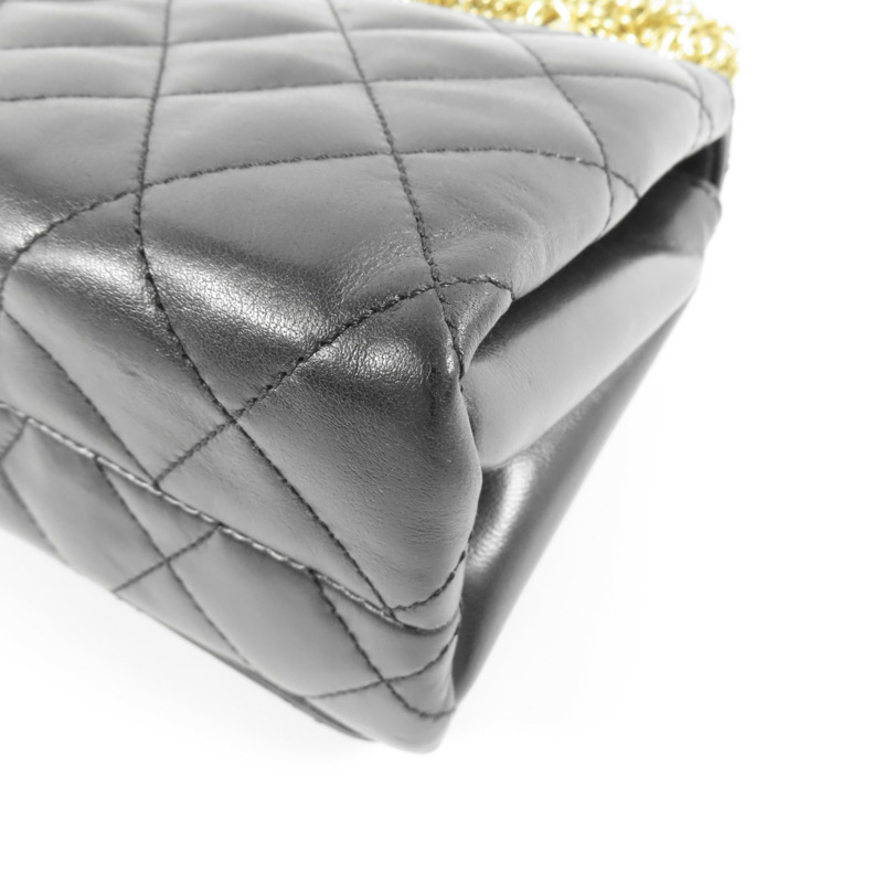 CHANEL 羊皮皮革Matelasse Bag金扣手挽肩背兩用袋-12