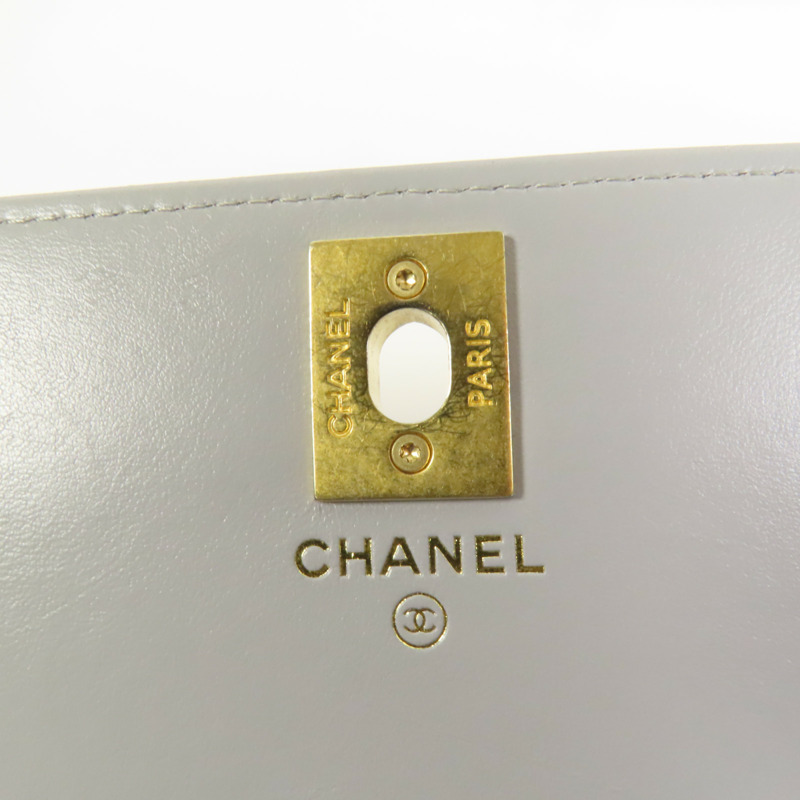 CHANEL 羊皮皮革Wallet On Chain金扣鏈帶肩背袋-8