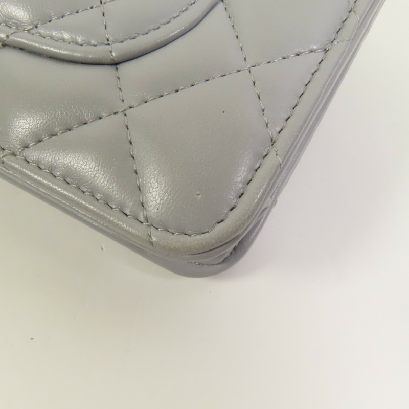 CHANEL 羊皮皮革Wallet On Chain金扣鏈帶肩背袋-13