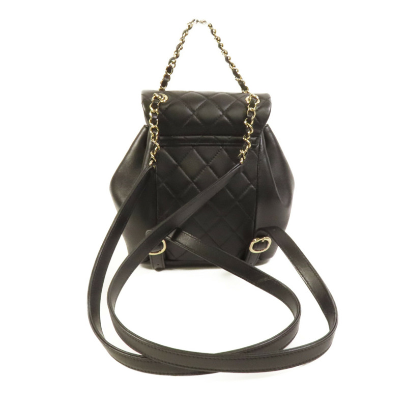 CHANEL 牛皮皮革Duma Backpack金扣背包-1