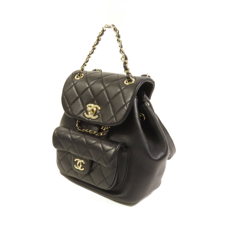 CHANEL 牛皮皮革Duma Backpack金扣背包-2