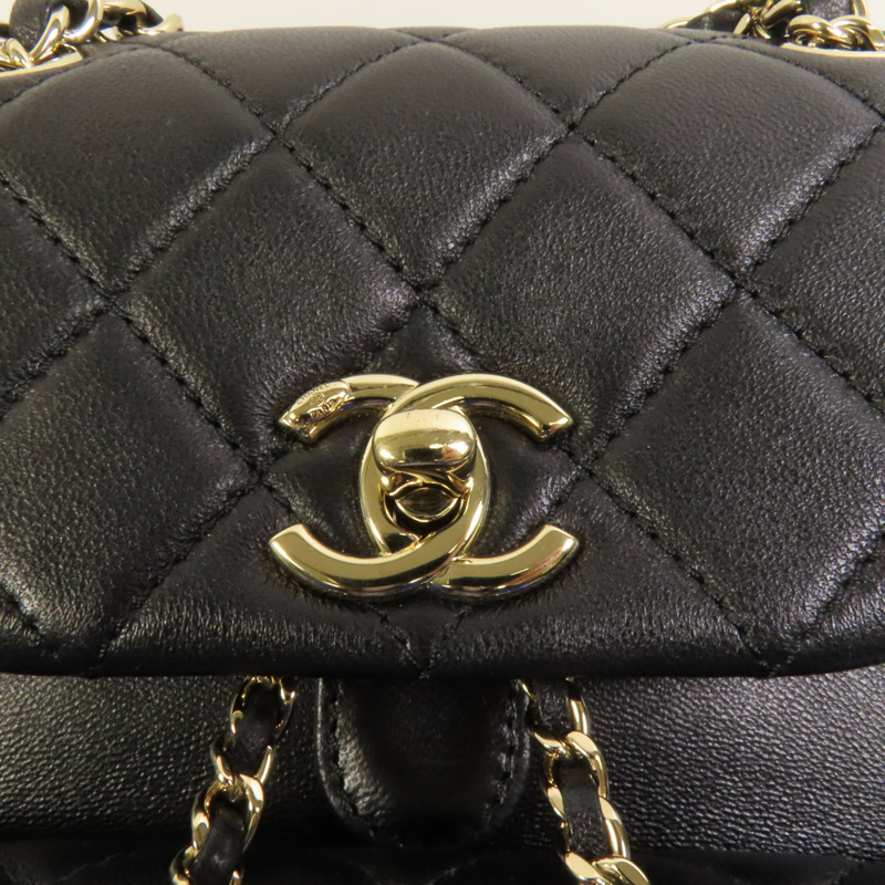 CHANEL 牛皮皮革Duma Backpack金扣背包-5