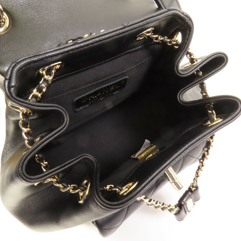 CHANEL 牛皮皮革Duma Backpack金扣背包-7