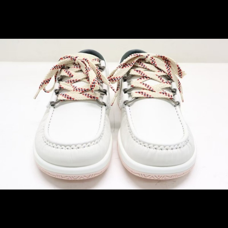 全新 Gucci古馳 男款 白色皮革休閒鞋 UK8.5碼-2