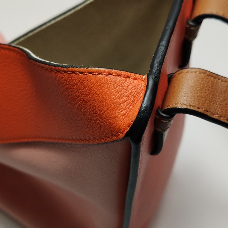 Loewe Hammock吊床包小號牛皮拼色弧形結構單肩包-22