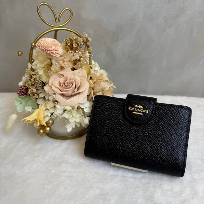 Coach 中號轉角拉鍊錢包-0