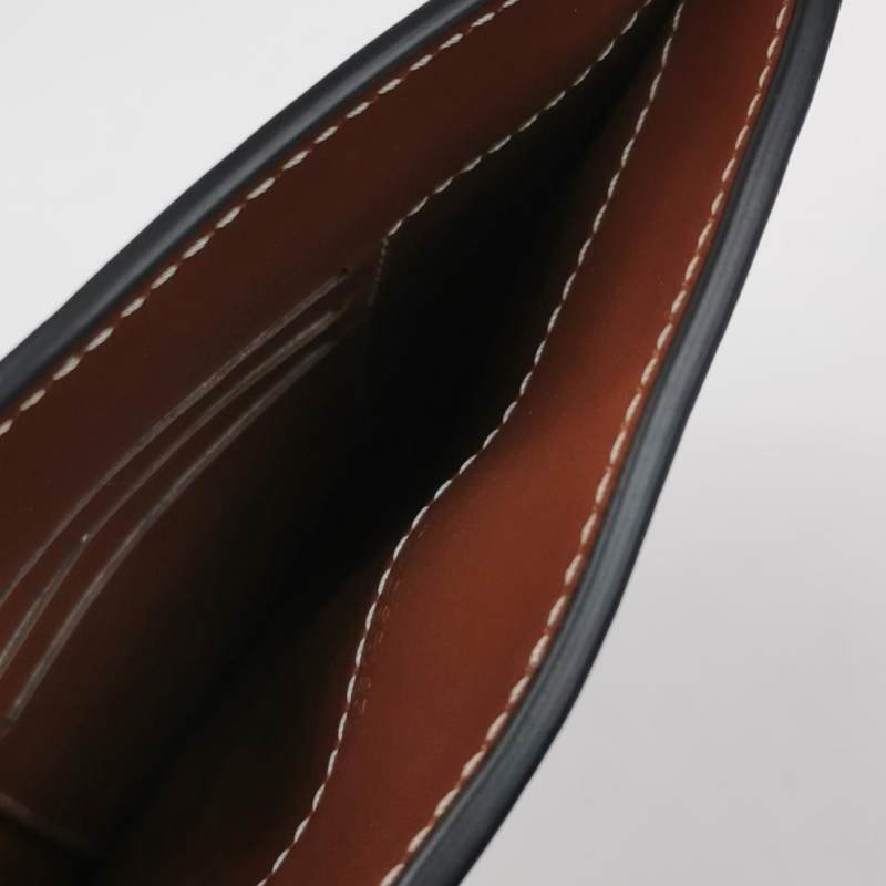 Burberry牛皮帆布拼色斜挎包-6