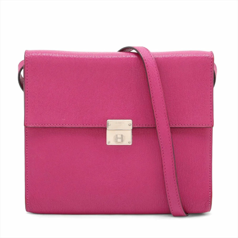 愛馬仕 Hermès A 字印記 Click 16 玫瑰紫色山羊皮女士單肩包-0