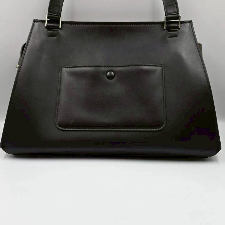 【舊愛新歡】CELINE桃黑配軍綠牛皮手提包 -A2599737-1