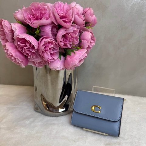 Coach 藍牛皮短夾