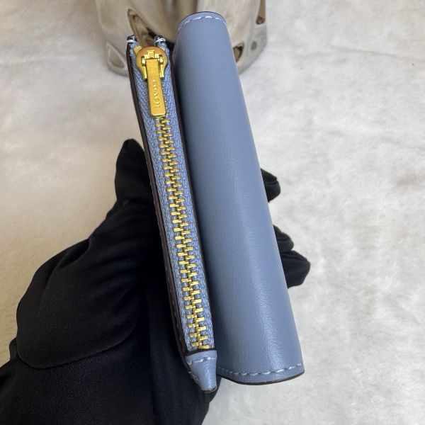 Coach 藍牛皮短夾-5