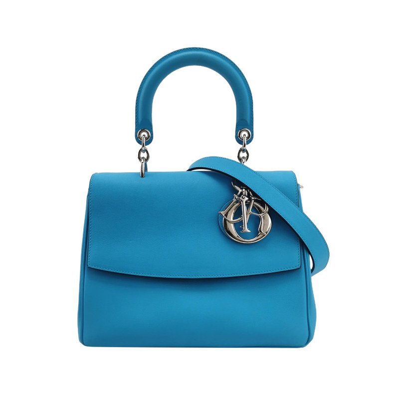 Dior Be Dior中號牛皮純色Dior字母吊飾斜挎包單肩包-0