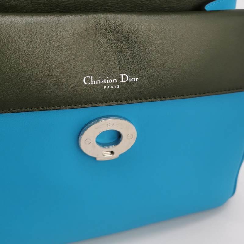 Dior Be Dior中號牛皮純色Dior字母吊飾斜挎包單肩包-7