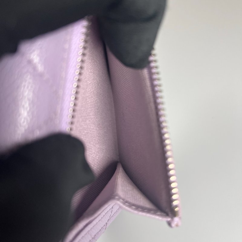 CHANEL CF三折短夾荔枝紫 AP0231/晶片款-7