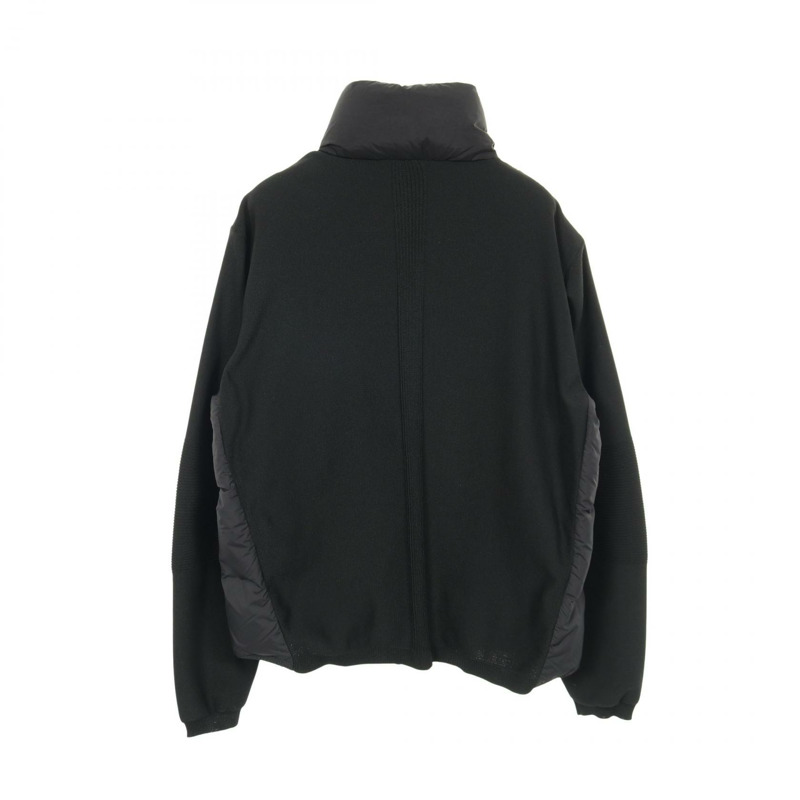 MONCLER 標誌羽絨外套 尼龍聚酯纖維 黑色 XL 號 二手 男款-1