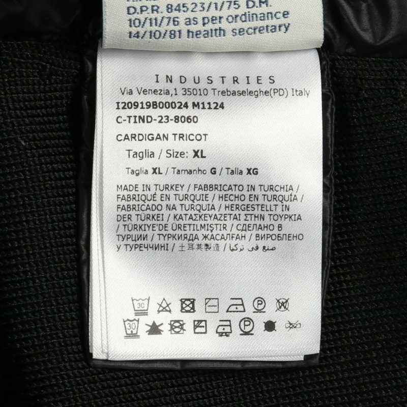 MONCLER 標誌羽絨外套 尼龍聚酯纖維 黑色 XL 號 二手 男款-4