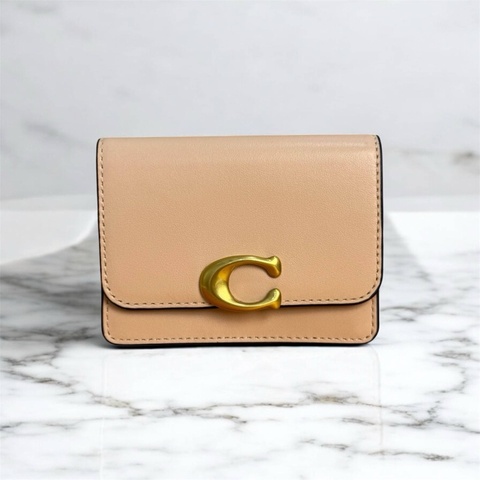 COACH 專櫃款 bandit 粉膚色 卡夾零錢包