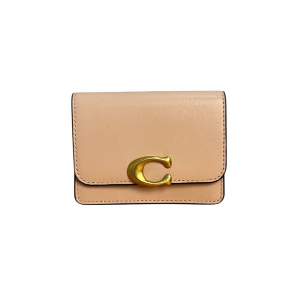 COACH 專櫃款 bandit 粉膚色 卡夾零錢包-1