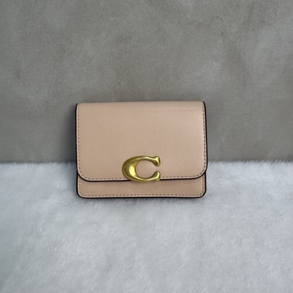 COACH 專櫃款 bandit 粉膚色 卡夾零錢包-2