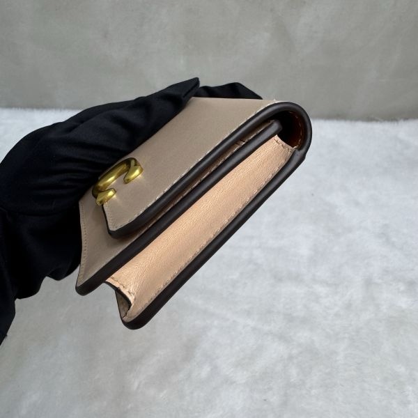 COACH 專櫃款 bandit 粉膚色 卡夾零錢包-6