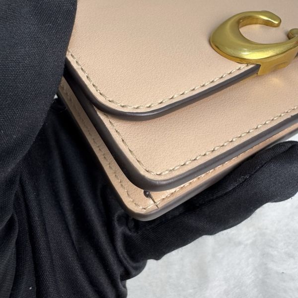 COACH 專櫃款 bandit 粉膚色 卡夾零錢包-7