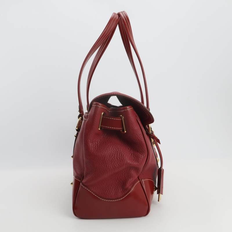 Louis Vuitton(LV)Suhali蘇哈里牛皮皮純色金屬扣鉚釘單肩包-3