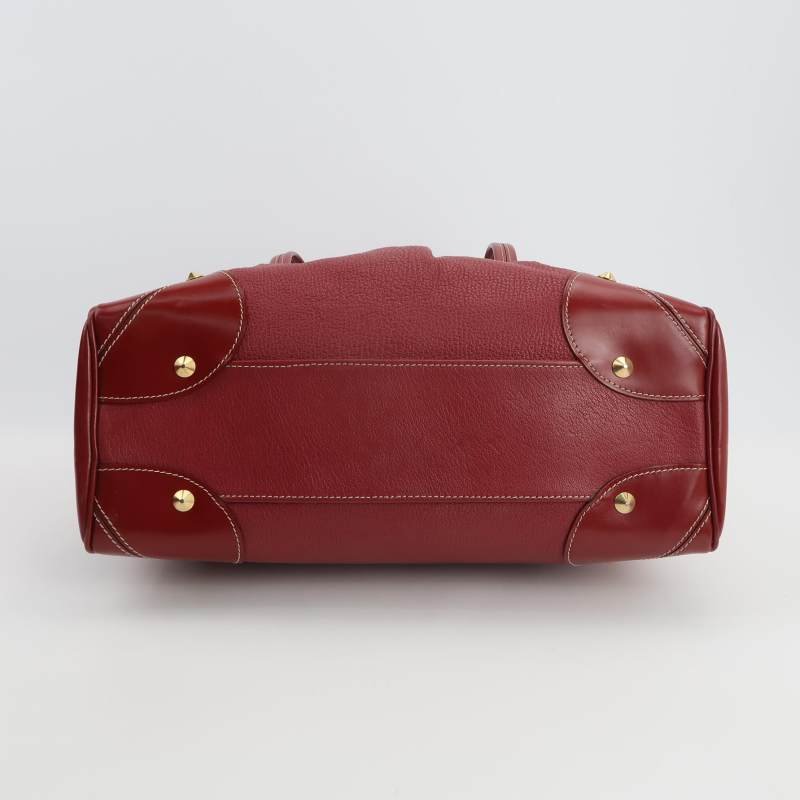 Louis Vuitton(LV)Suhali蘇哈里牛皮皮純色金屬扣鉚釘單肩包-5