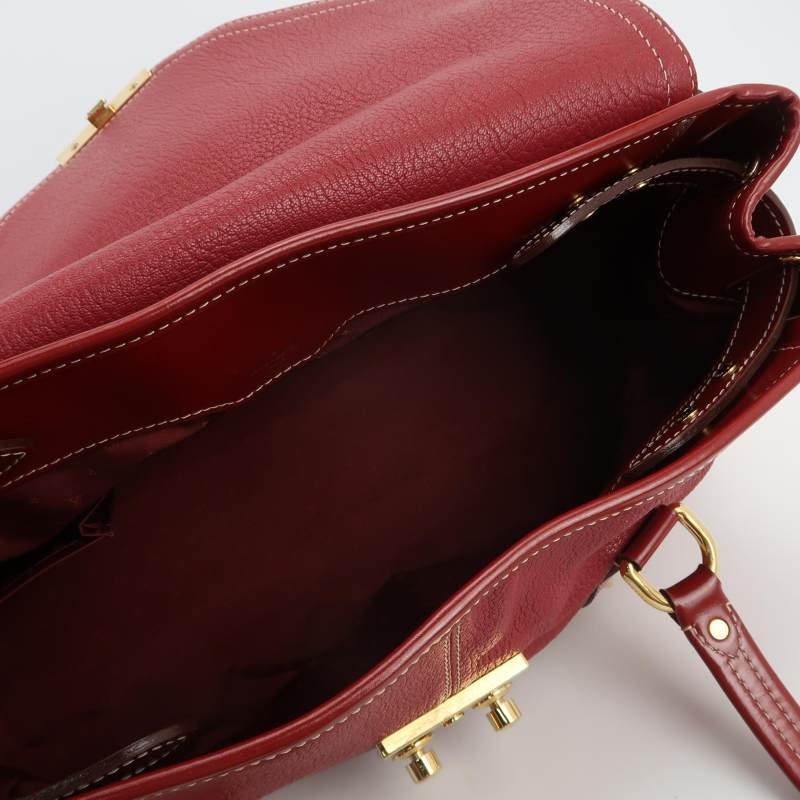 Louis Vuitton(LV)Suhali蘇哈里牛皮皮純色金屬扣鉚釘單肩包-6