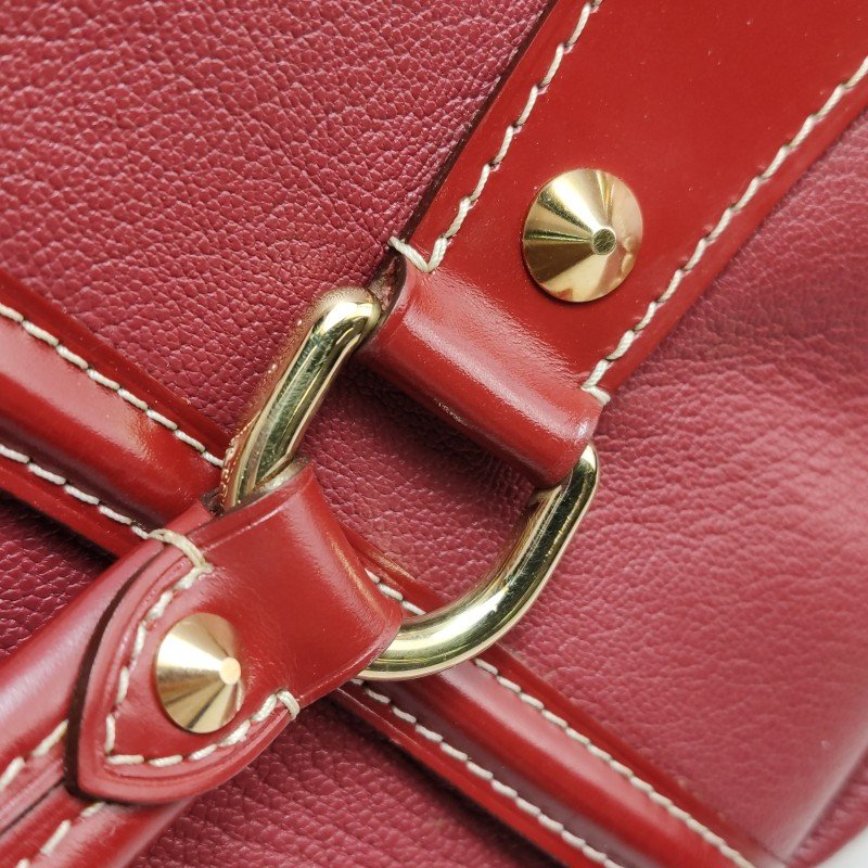 Louis Vuitton(LV)Suhali蘇哈里牛皮皮純色金屬扣鉚釘單肩包-13