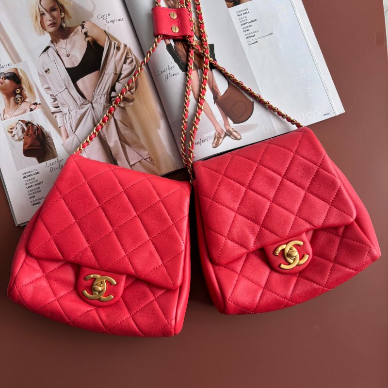 ::CHANEL:: 桃粉紅色 雙袋設計Side Packs 系列手袋 Classic Flap 鏈包斜背包掛包 Twins Bag-2