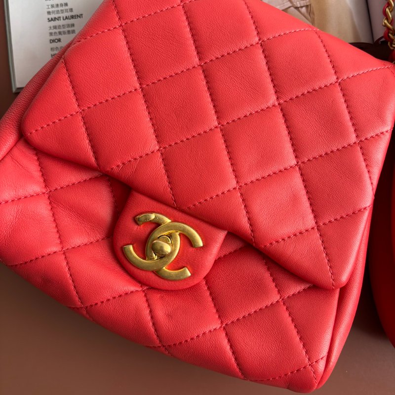 ::CHANEL:: 桃粉紅色 雙袋設計Side Packs 系列手袋 Classic Flap 鏈包斜背包掛包 Twins Bag-4