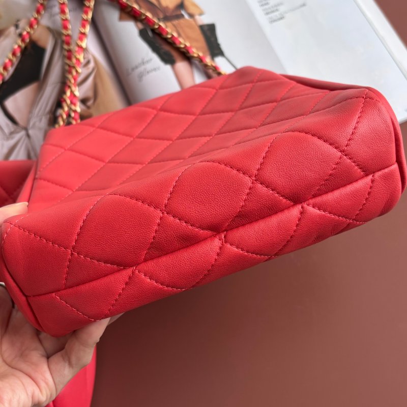 ::CHANEL:: 桃粉紅色 雙袋設計Side Packs 系列手袋 Classic Flap 鏈包斜背包掛包 Twins Bag-10