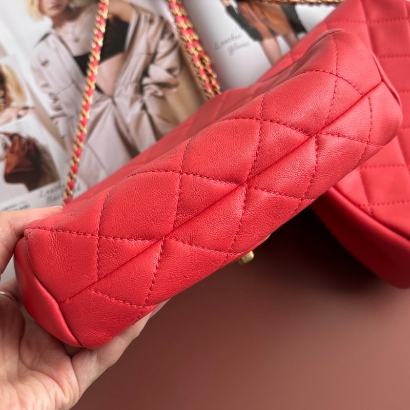 ::CHANEL:: 桃粉紅色 雙袋設計Side Packs 系列手袋 Classic Flap 鏈包斜背包掛包 Twins Bag-11