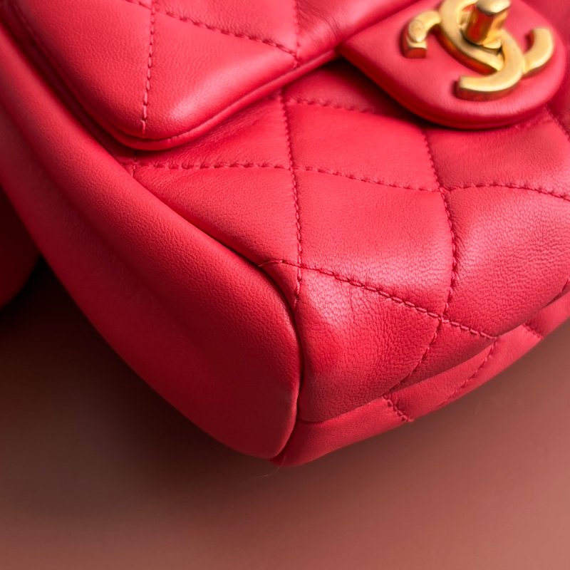 ::CHANEL:: 桃粉紅色 雙袋設計Side Packs 系列手袋 Classic Flap 鏈包斜背包掛包 Twins Bag-12