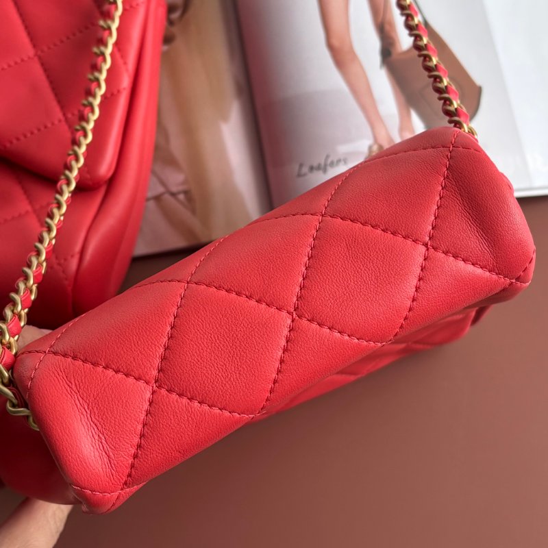 ::CHANEL:: 桃粉紅色 雙袋設計Side Packs 系列手袋 Classic Flap 鏈包斜背包掛包 Twins Bag-16