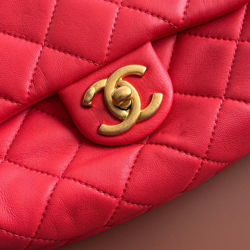 ::CHANEL:: 桃粉紅色 雙袋設計Side Packs 系列手袋 Classic Flap 鏈包斜背包掛包 Twins Bag-21