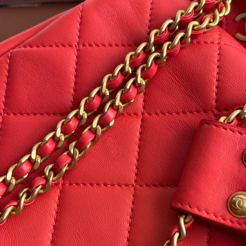 ::CHANEL:: 桃粉紅色 雙袋設計Side Packs 系列手袋 Classic Flap 鏈包斜背包掛包 Twins Bag-56