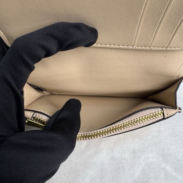 COACH 專櫃款 粉色 C字logo 零錢卡包-12