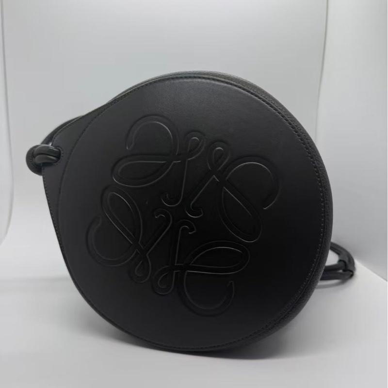 Loewe 二手羅意威黑色全皮雙肩包-3